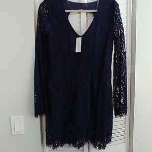 Dark Navy blue lined dress